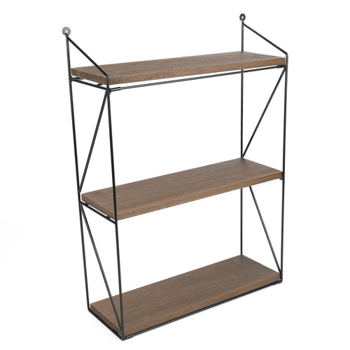 Repisa Metal 3 Niveles Madera 40x55x15cm