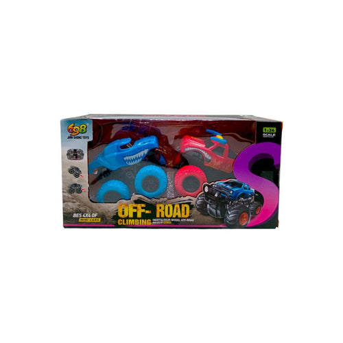 Autos Monster A Fricción Set 2 Piezas