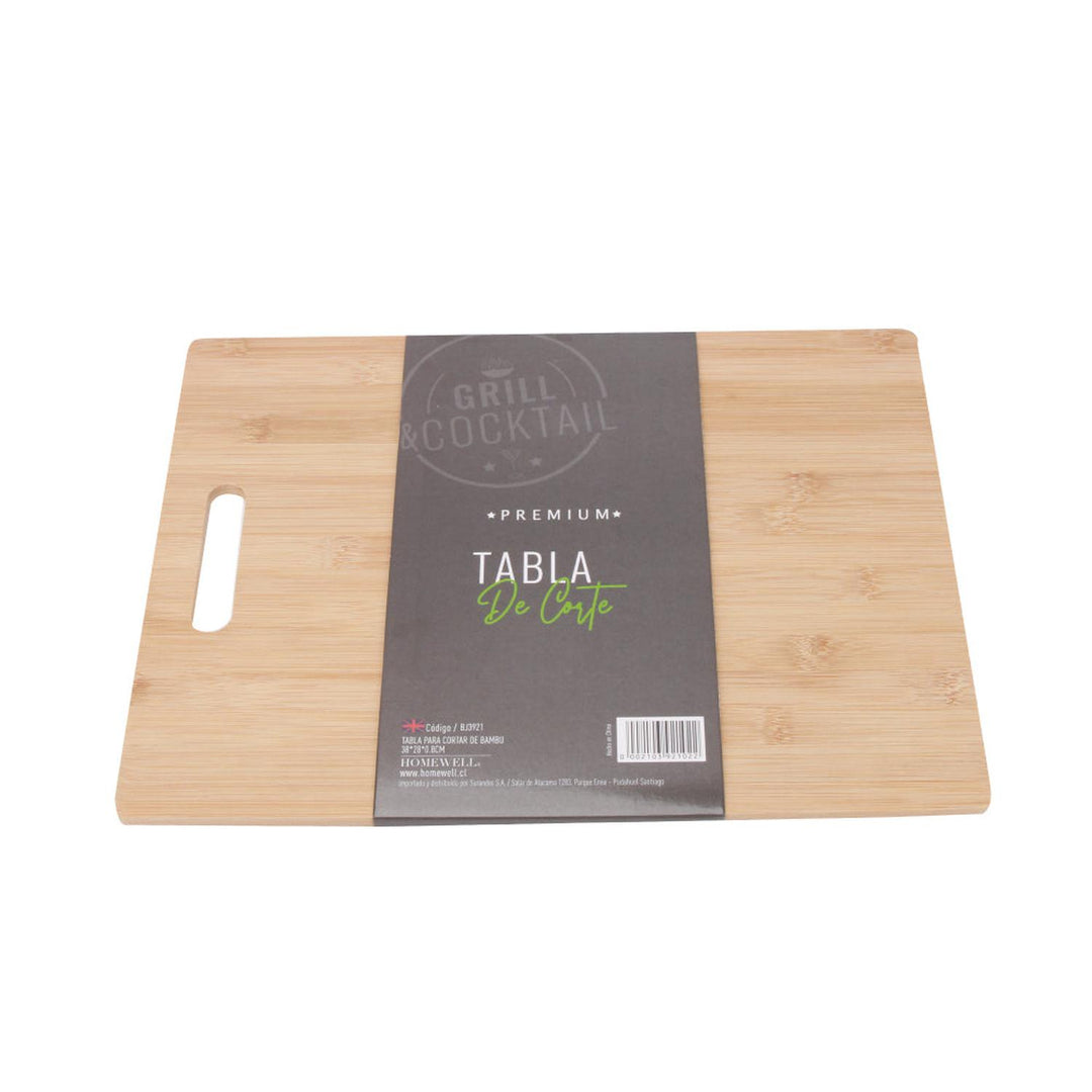 Tabla de Cocina Cortar Premium de Bambú 33x21x0.8cm