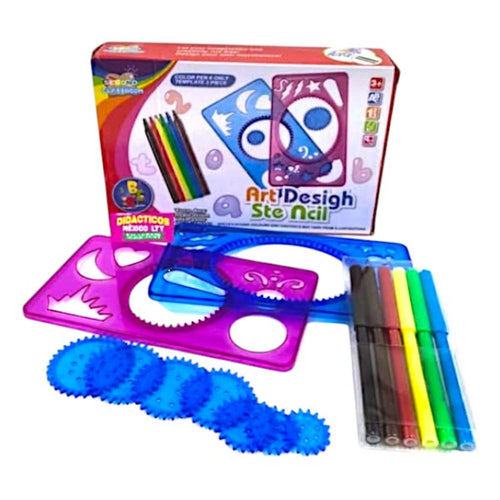 Set Stencils Diseños Para Colorear