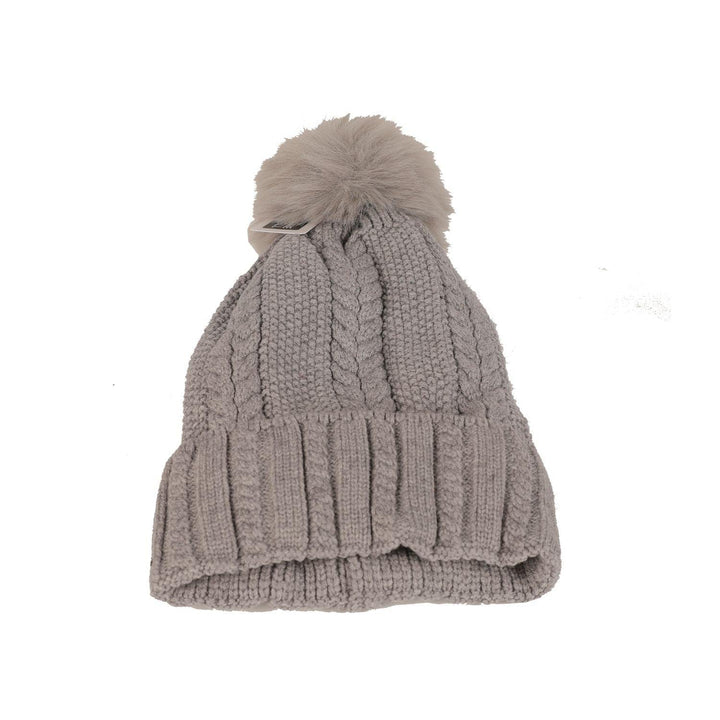 Gorro Invierno con Pompon Gris 28cm