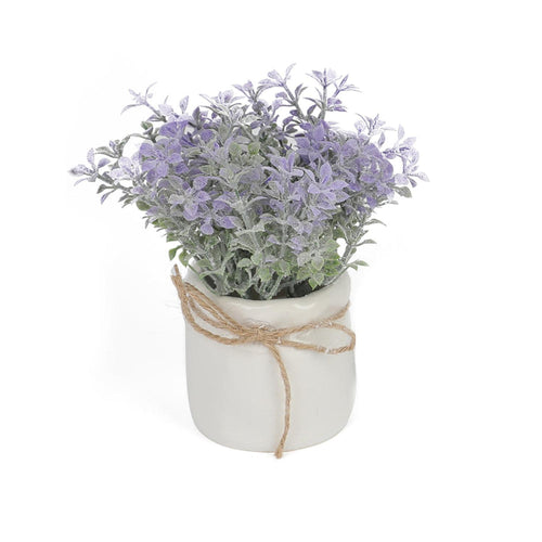 Arreglo Planta Decorativa Artificial Flores Moradas