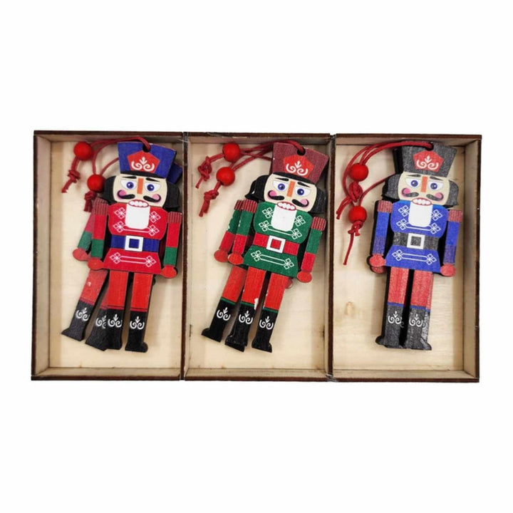 Set de Adornos para Árbol de Navidad con Cascanueces 6 Piezas