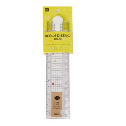 Regla con Figuras para Dibujo 30cm