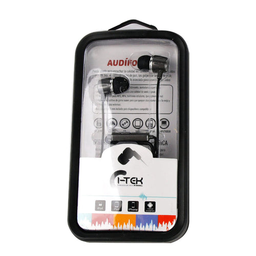 Audífono con Micrófono Conexión Negro 3.5mm