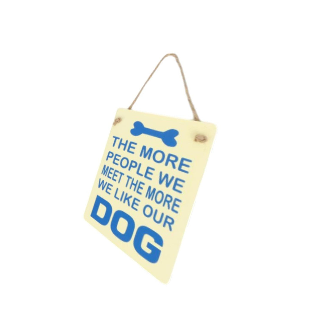 Cartel Madera Deco Mascotas 17x12cms Dog