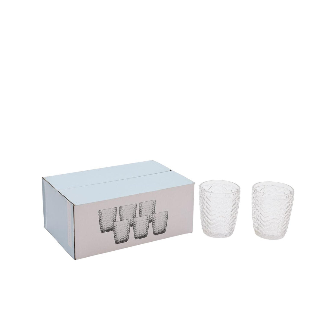 Set 6 Vasos Vidrio Transparente 300Ml