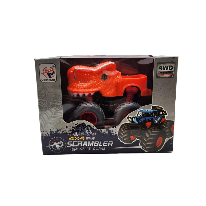 Auto Monster Truck Dinosaurio Fricción Naranja