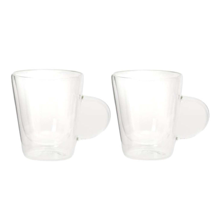 Set 2 Tazas Vidrio Doble Pared 250ml 9.5x9cm