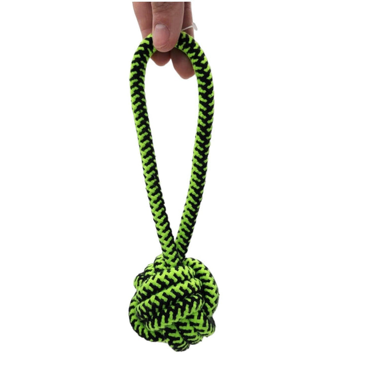 Pelota Cordel para Mascotas Verde 22cm