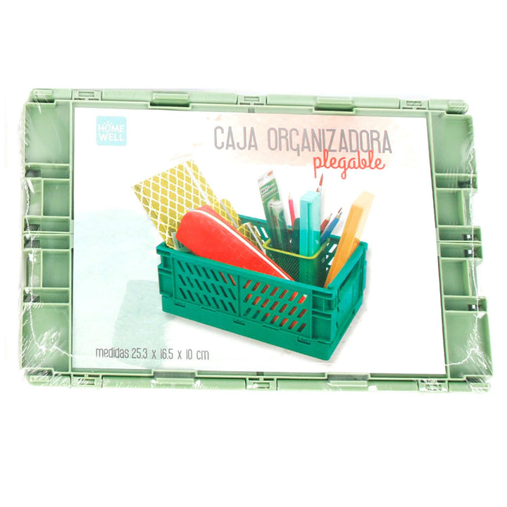 Caja Organizadora Plegable Verde 25.3x16.5x10cm