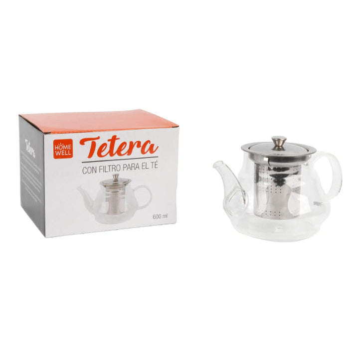 Tetera Vidrio con Infusor 600ml