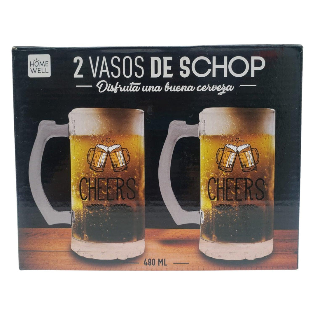 Set de Vasos Cerveceros Shop Cheers 480ml (2u)