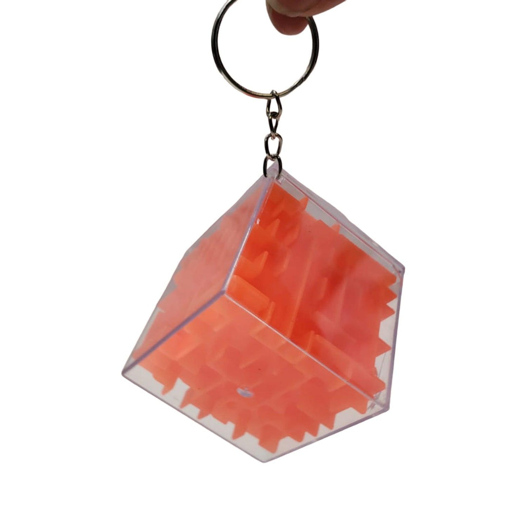 Llavero Cubo Laberinto Naranjo 4.5Cm