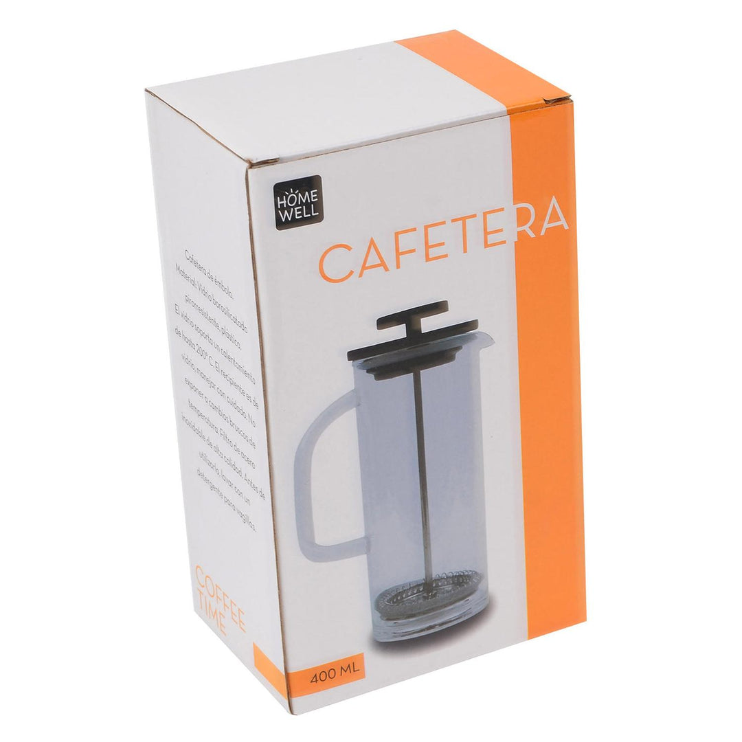 Cafetera Vidrio 400ml Francesa Émbolo Prensa