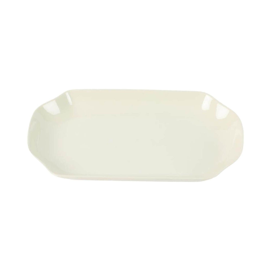 Bandeja Loza Blanco 27x15x3.5cm