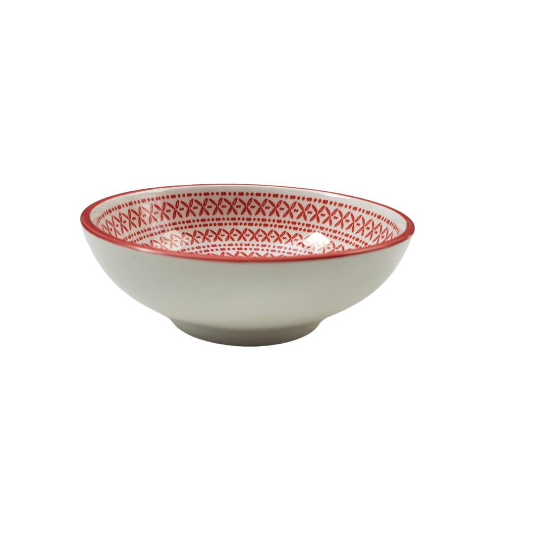 Pocillo Bowl Loza Rojo 8x3cm