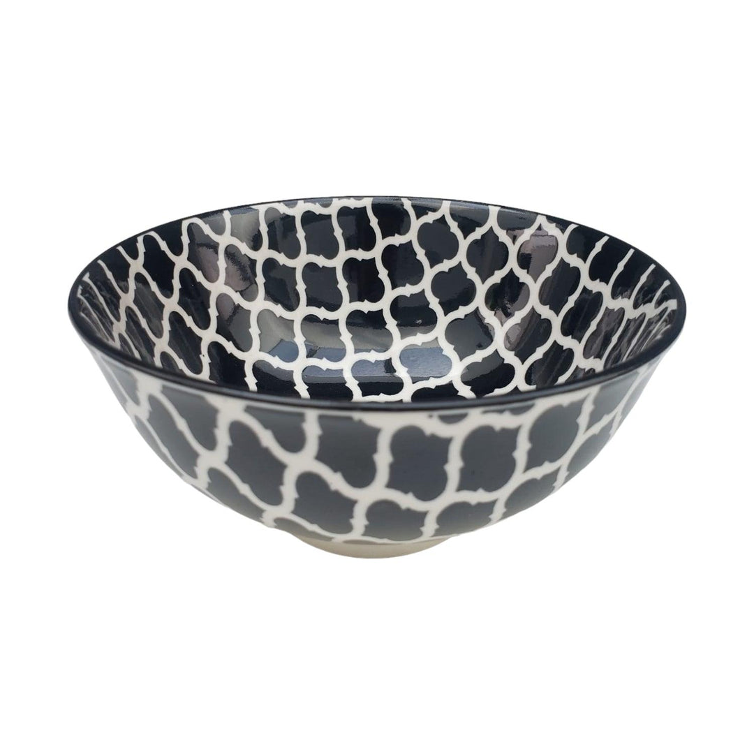 Bowl Loza Diseño Negro Blanco 12,5x6cm