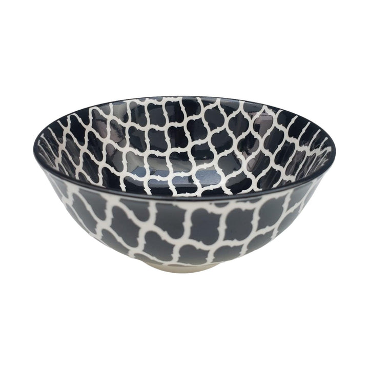 Bowl Loza Diseño Negro Blanco 12,5x6cm