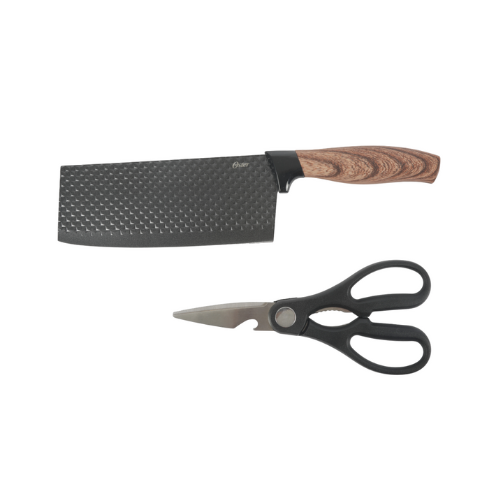 Set Tijera y Cuchillo Carnicero Negro