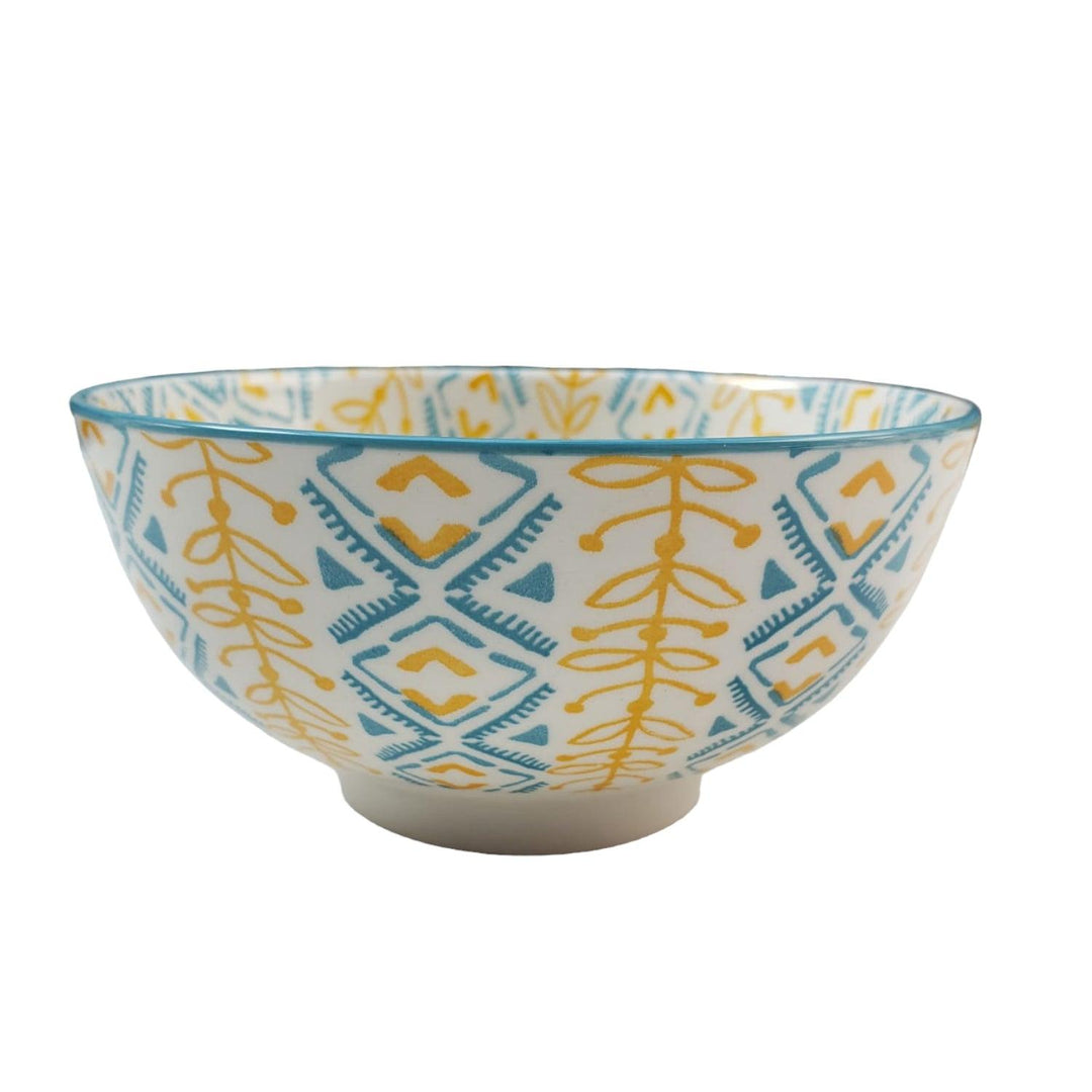 Bowl Loza Diseño Amarillo Celeste 13x7.5cm