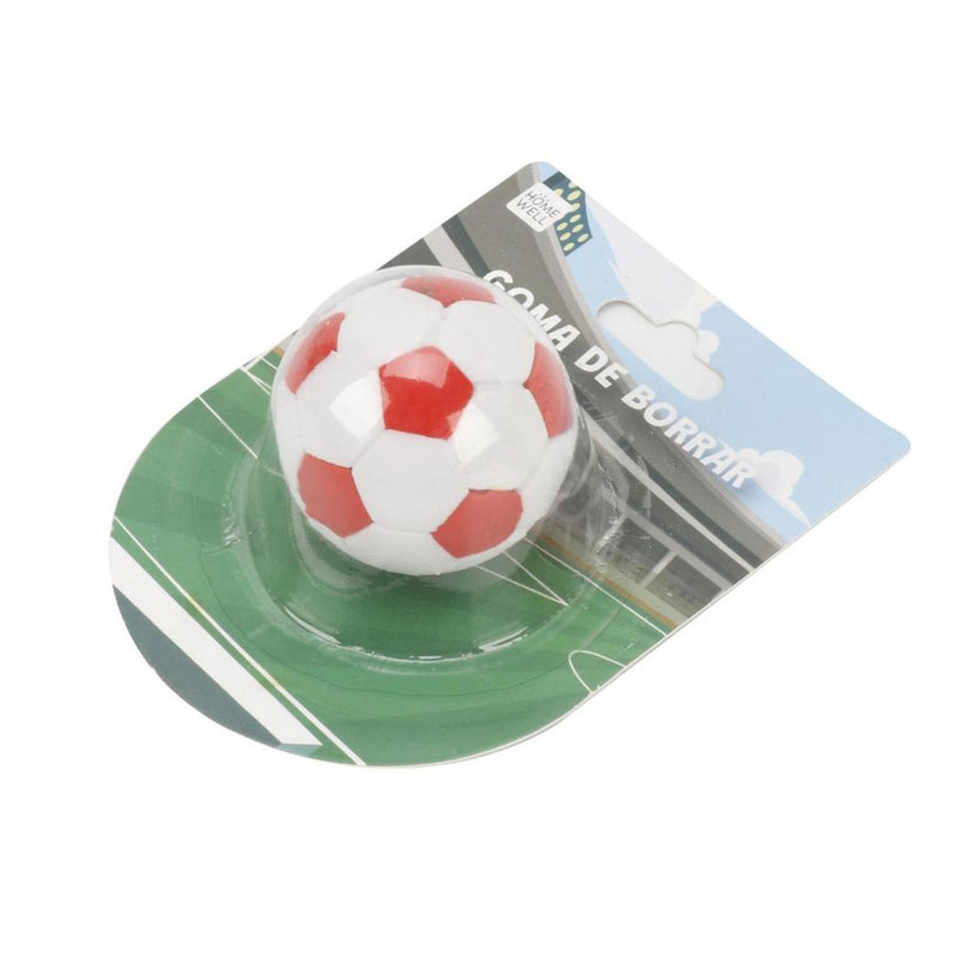 Goma de Borrar Balon Futbol 4Cm Roja