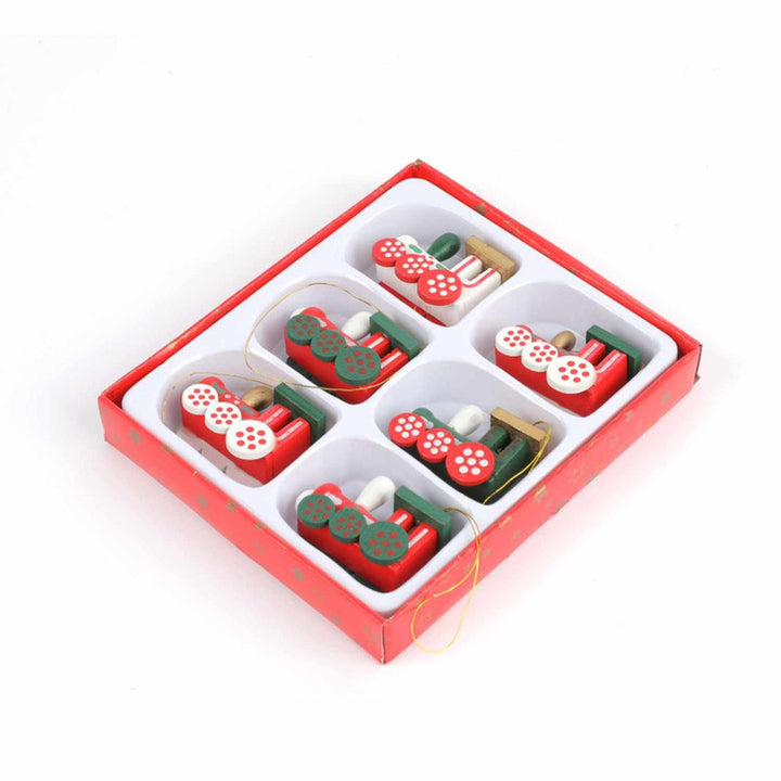 Set de Adornos Navideños Mini Tren 13 x 11 cm