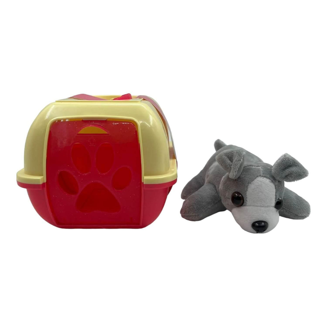 Casa Mascotas de Peluche Perro Gris