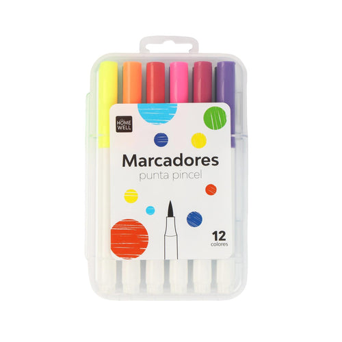 Set Marcadores Punta Pincel *12
