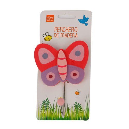 Perchero Madera Mariposa