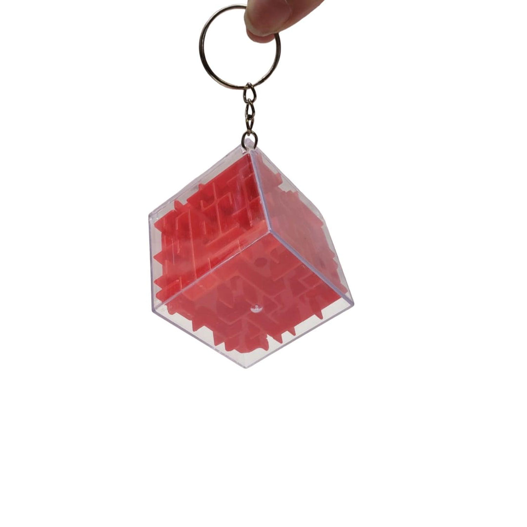 Llavero Cubo Laberinto Rojo 4.5Cm