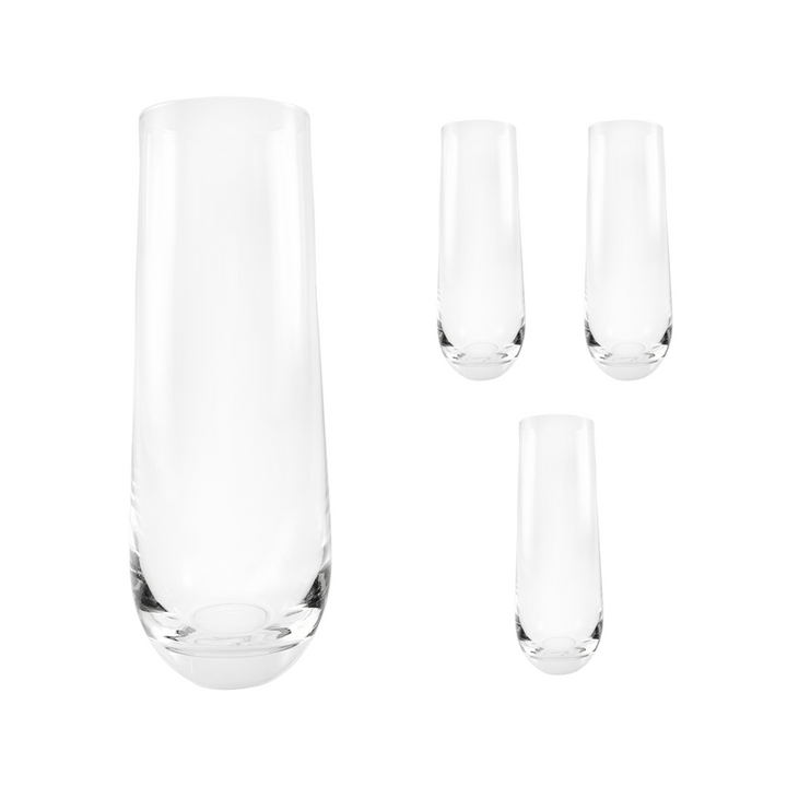 Set Vasos de Champaña Vidrio 295ml (4u)