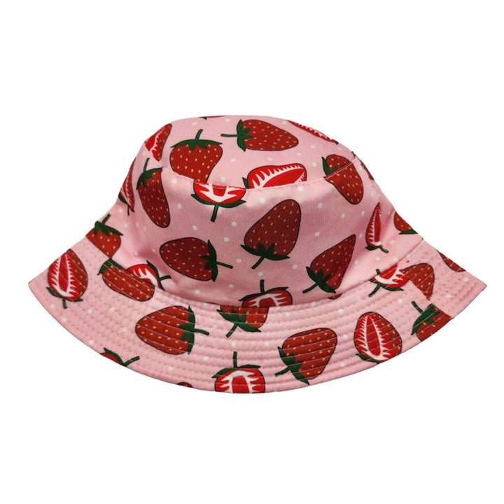 Sombrero Pescador Rosado Diseño Frutilla 15*17cm