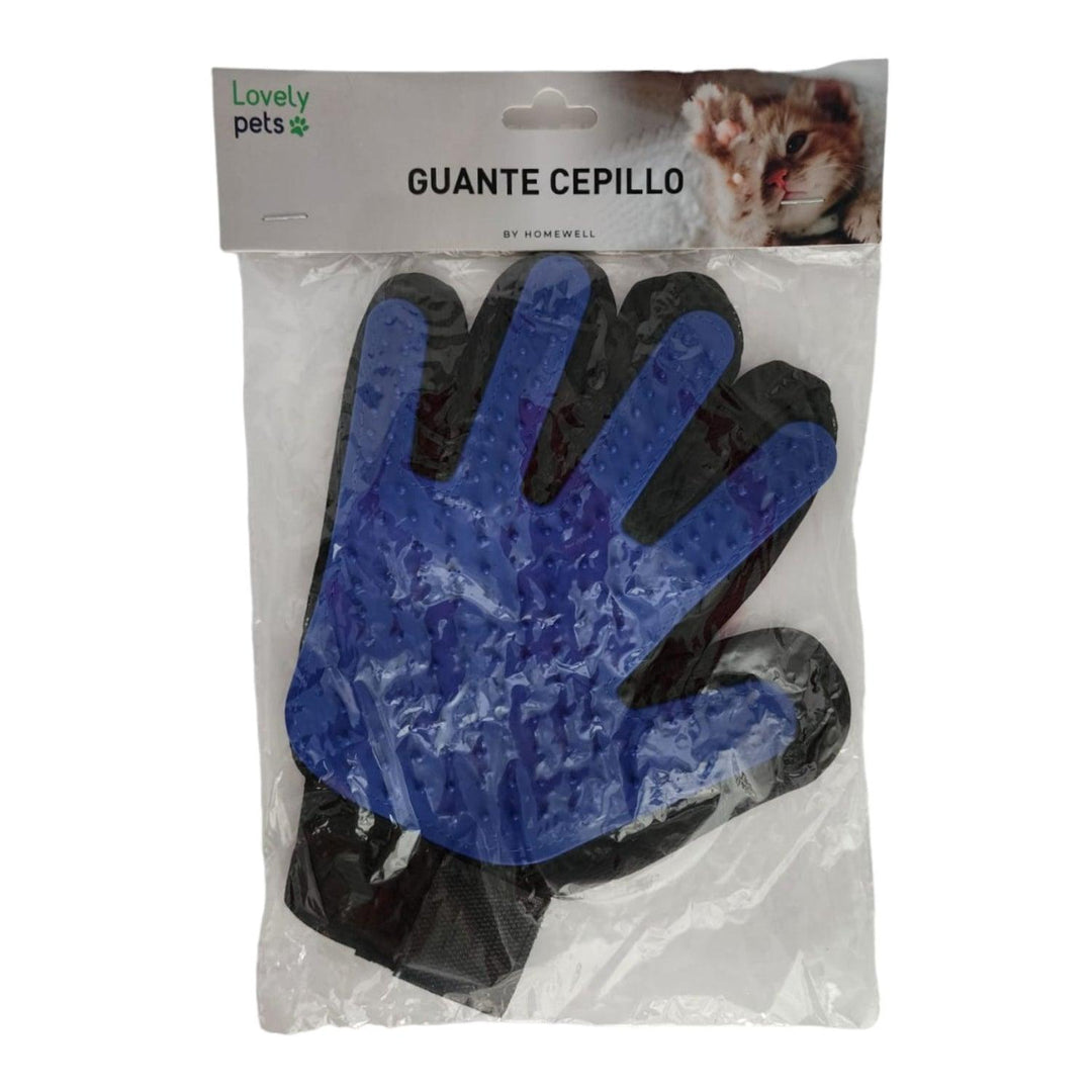 Guante Cepillo para Mascotas Azul