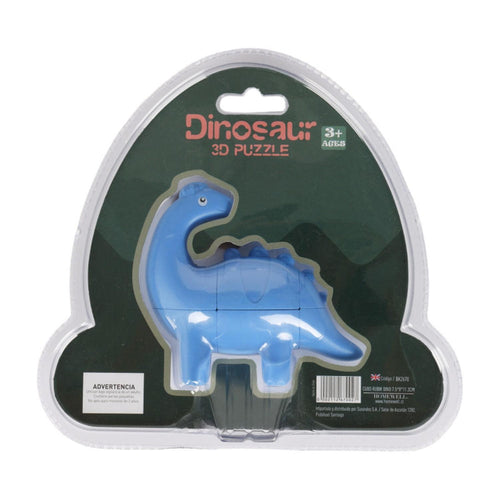 Rompecabezas 3D Dinosaurio Brontosaurio Azul 7.5x8x11.3 cm