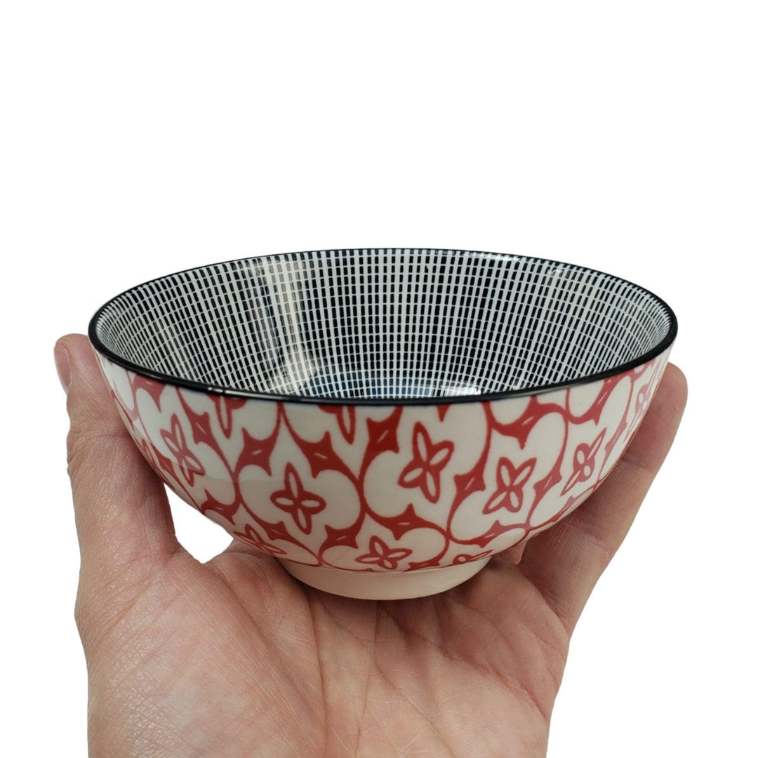 Bowl Loza Diseño Rojo 13x7.5cm