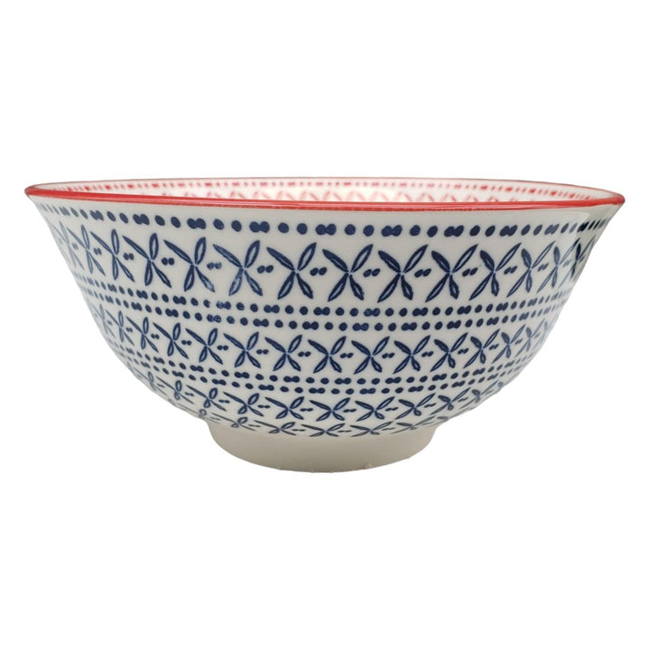 Bowl Loza Diseño Azul Rojo 11x7.5cm