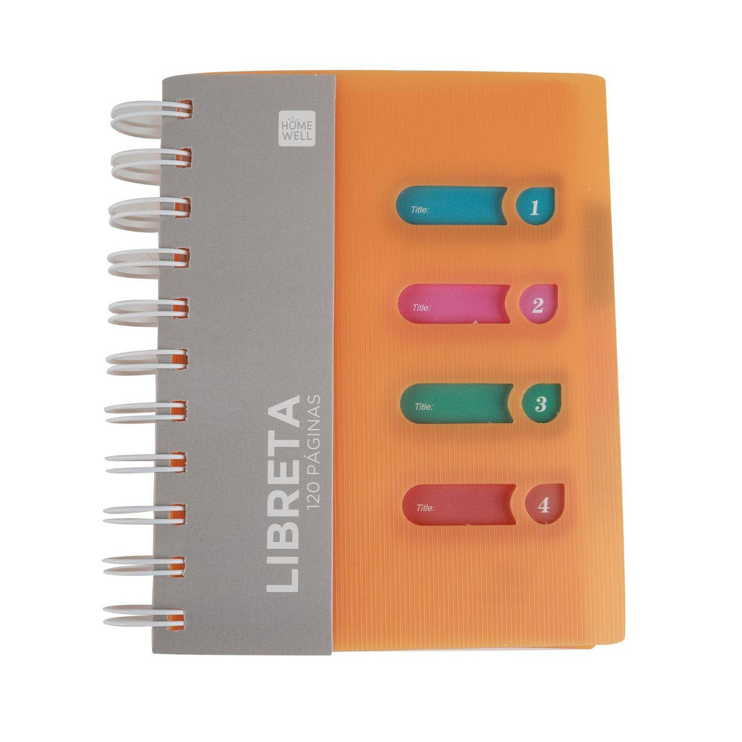 Libreta Notebook Naranja 11x14.5cm