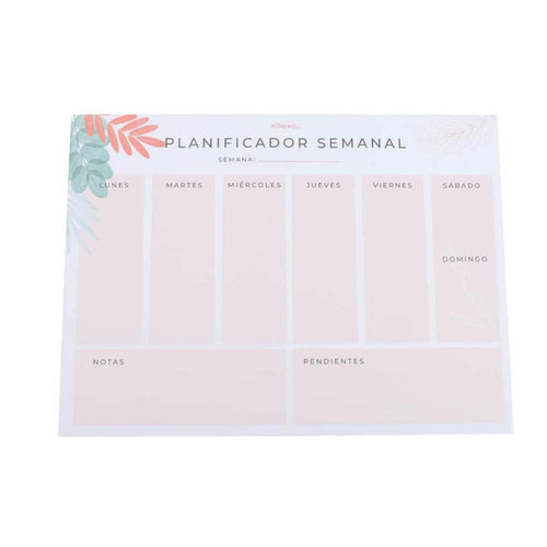 Planificador Semanal Beige Tropical