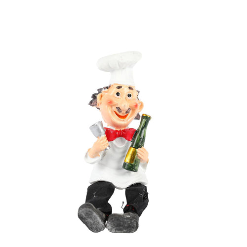 Adorno Chef Cerámica Diseño Botella 12x8cm