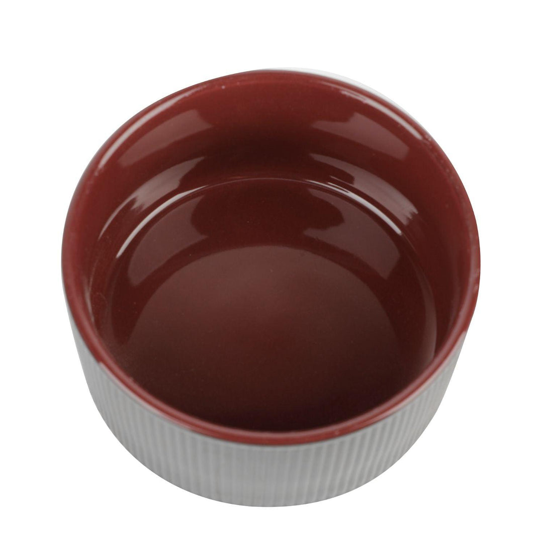 Bowl Pocillo Loza Fondo Rojo 11.5x6cm