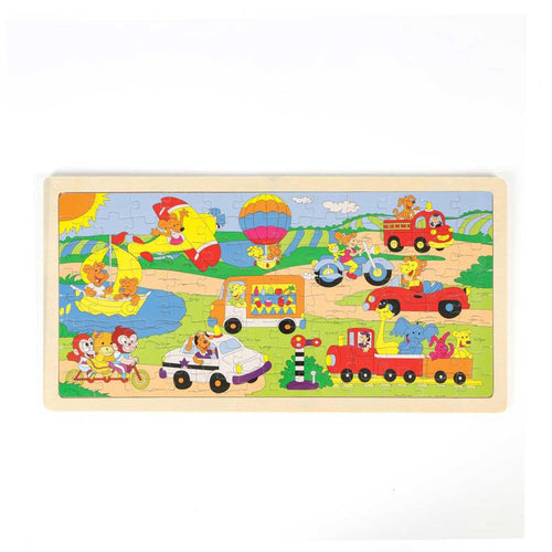 Puzzle Infantil Madera 22*45*0.3Cm Vehiculos