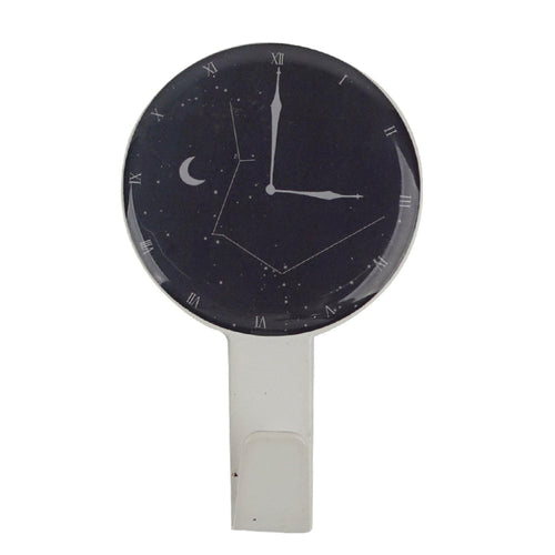 Perchero Sticker Diseño Reloj Noche 13x8x3cm