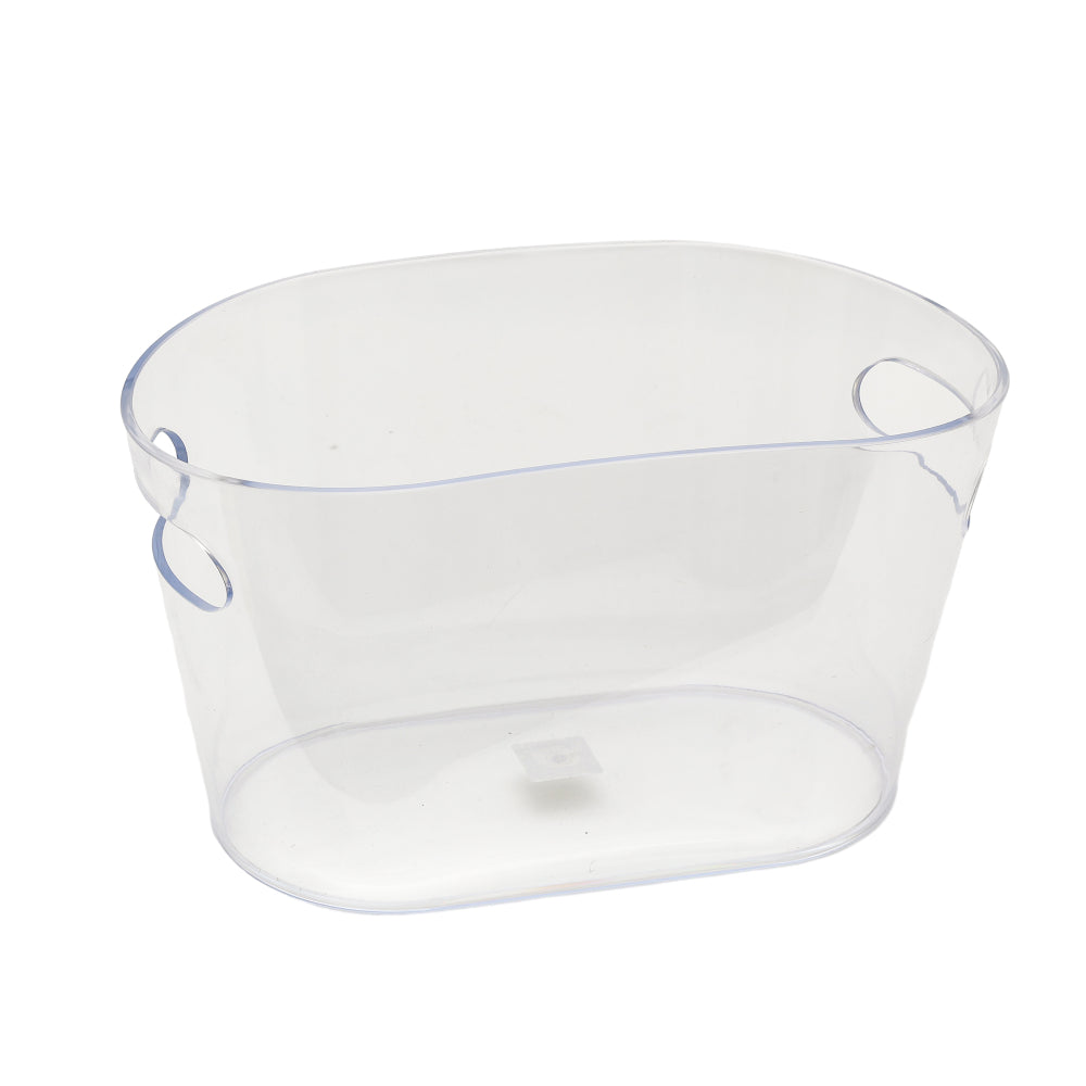 Clear Plastic Oval Ice Bucket